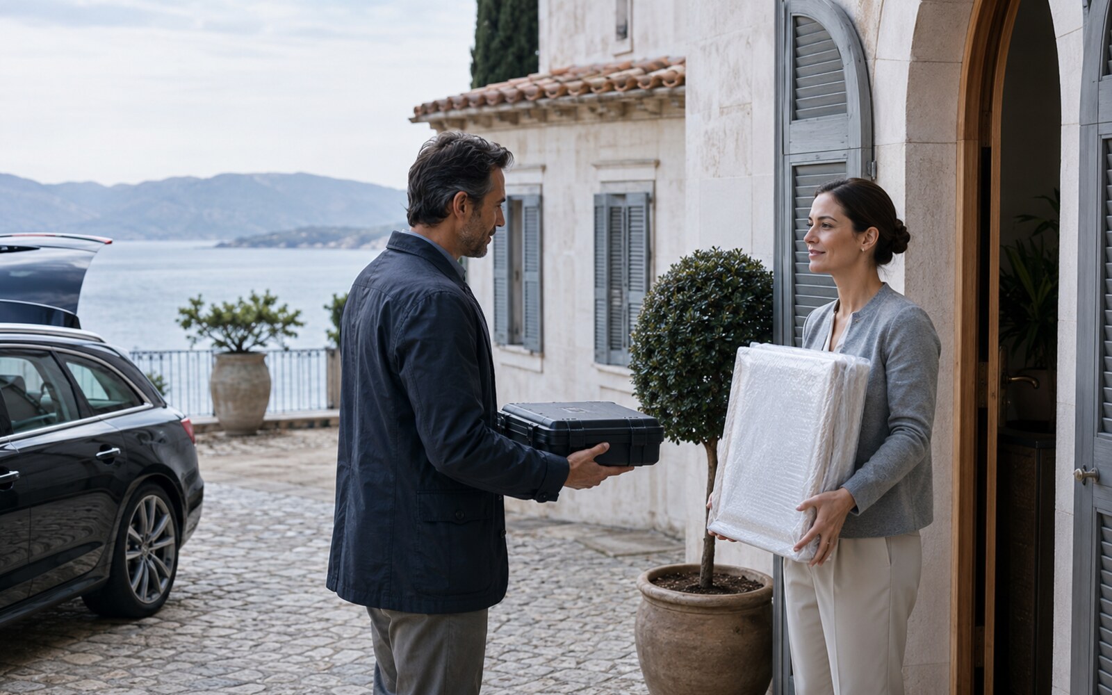 Personally managed international delivery to a private villa